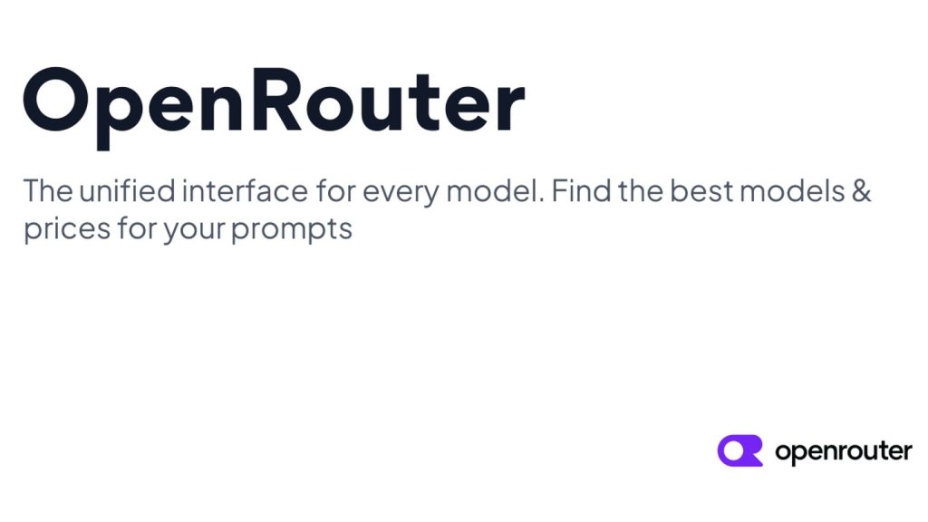 Screenshot da interface de OpenRouter