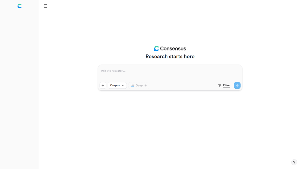 Screenshot da interface de Consensus