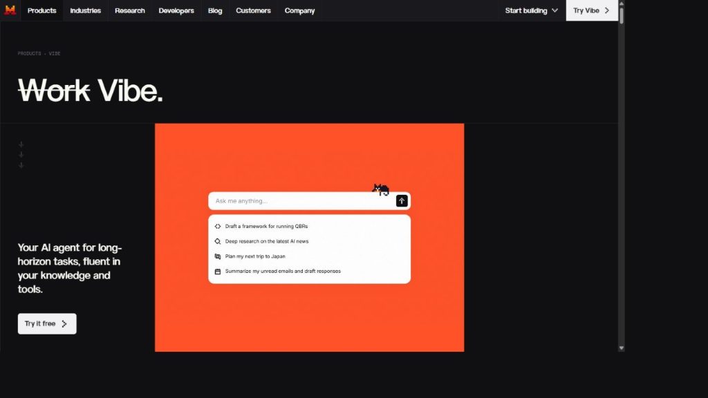 Screenshot da interface de Mistral Vibe