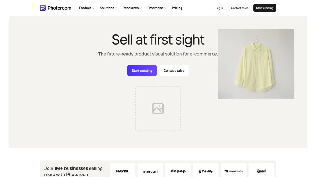 Screenshot da interface de Photoroom