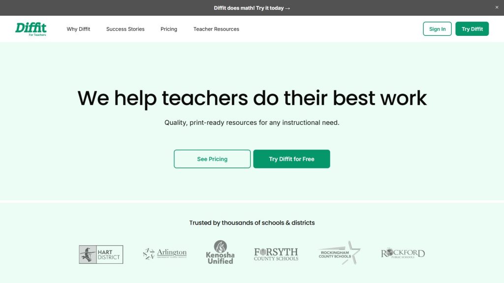 Screenshot da interface de Diffit