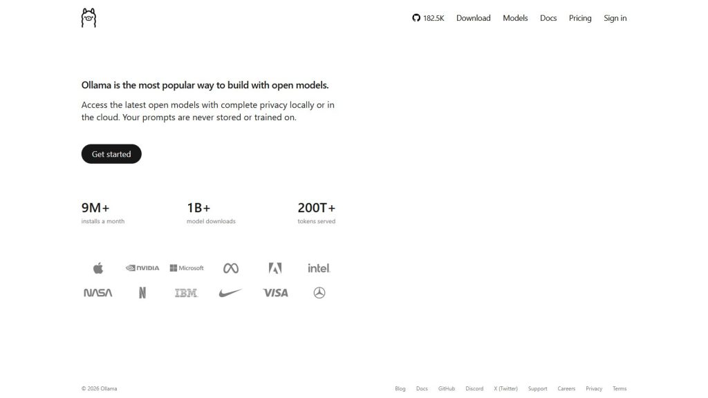 Screenshot of Ollama interface